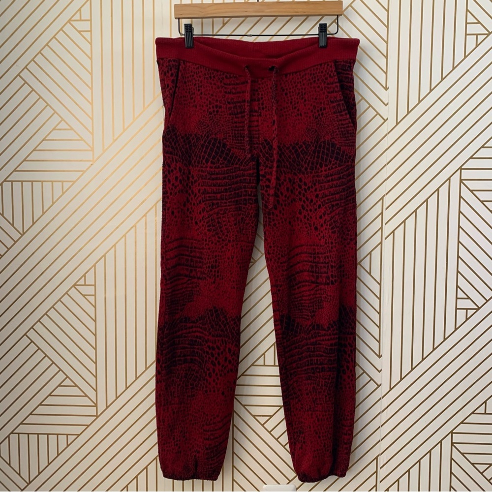 Twenty Montreal knit jogger alligator crocodile print drawstring waist cotton S